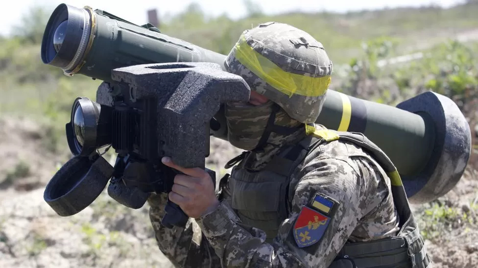 A Ukrainian soldier fires a javelin anti-tank missile during a training exercise. Often the price tag on aid packages represents the value of money already spent, and often money that goes to US-based firms. https://www.bbc.com/news/world-us-canada-60774098